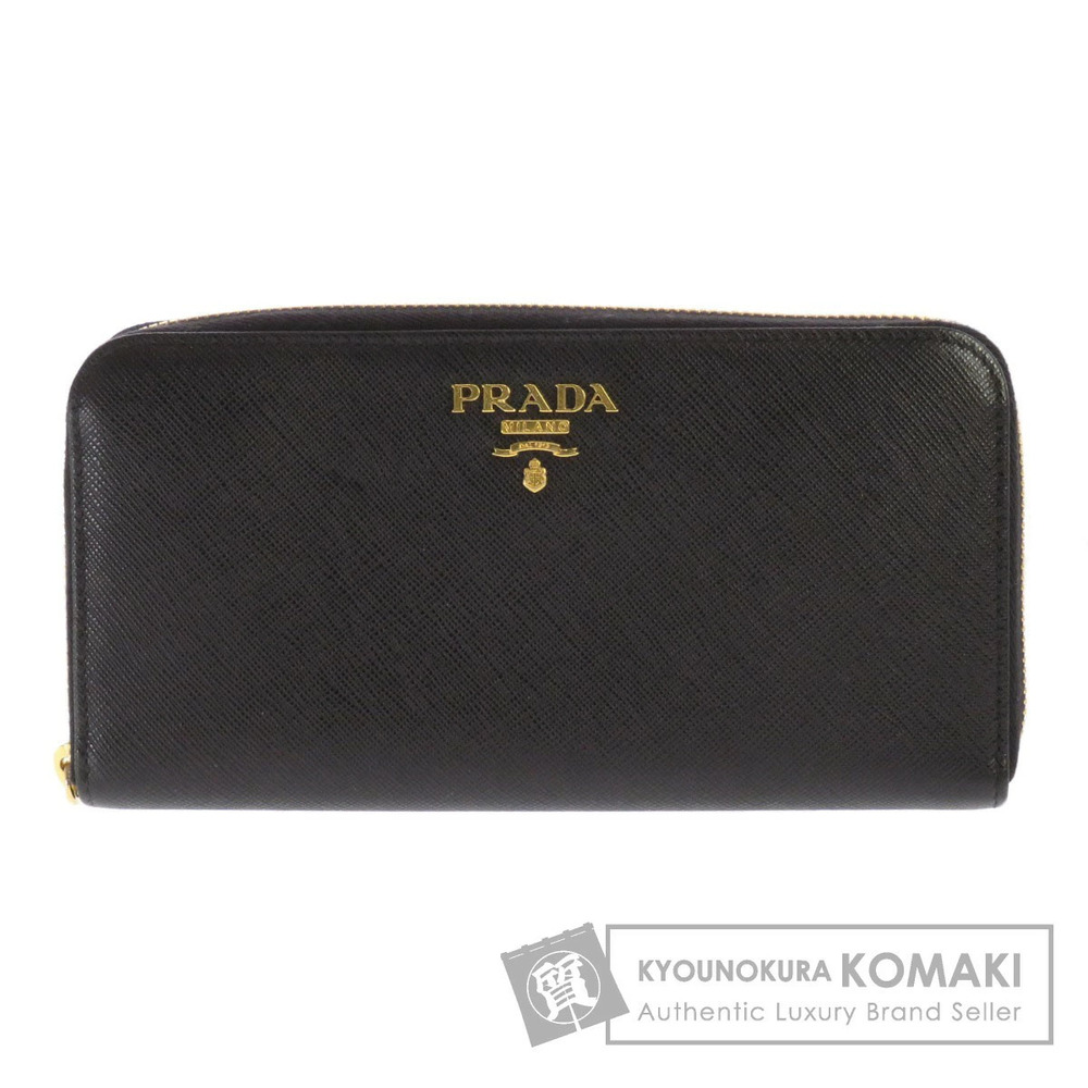 Prada motif long Wallet leather